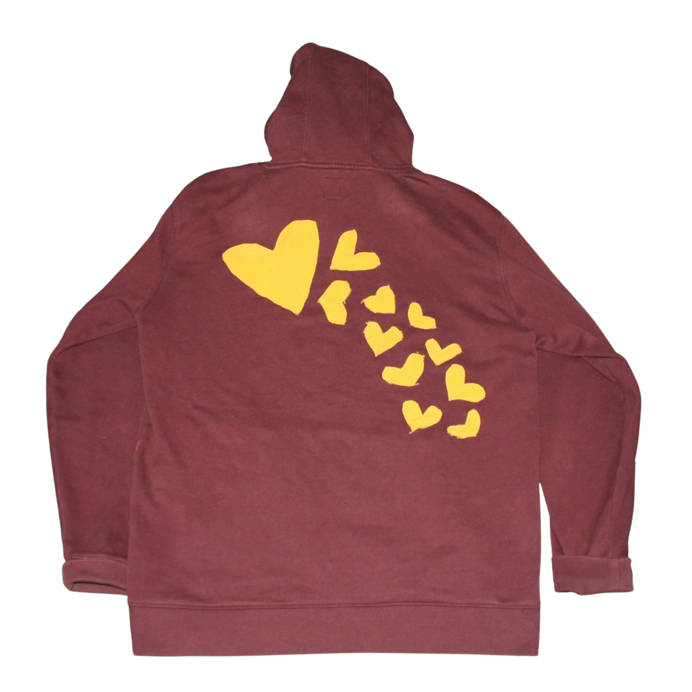 Maroon Vans Hoodie – “Heartline” Reworked Edition