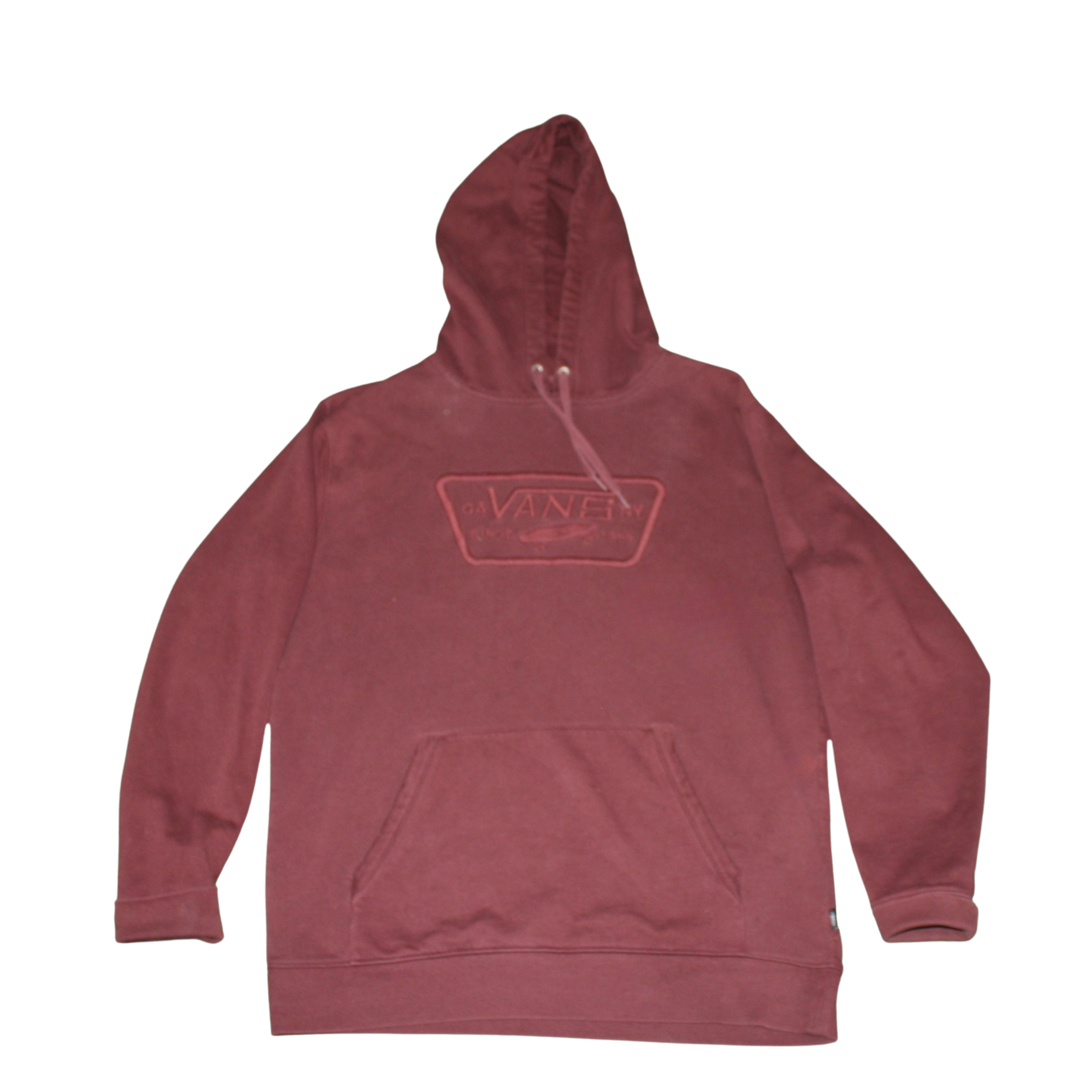 Maroon Vans Hoodie – “Heartline” Reworked Edition