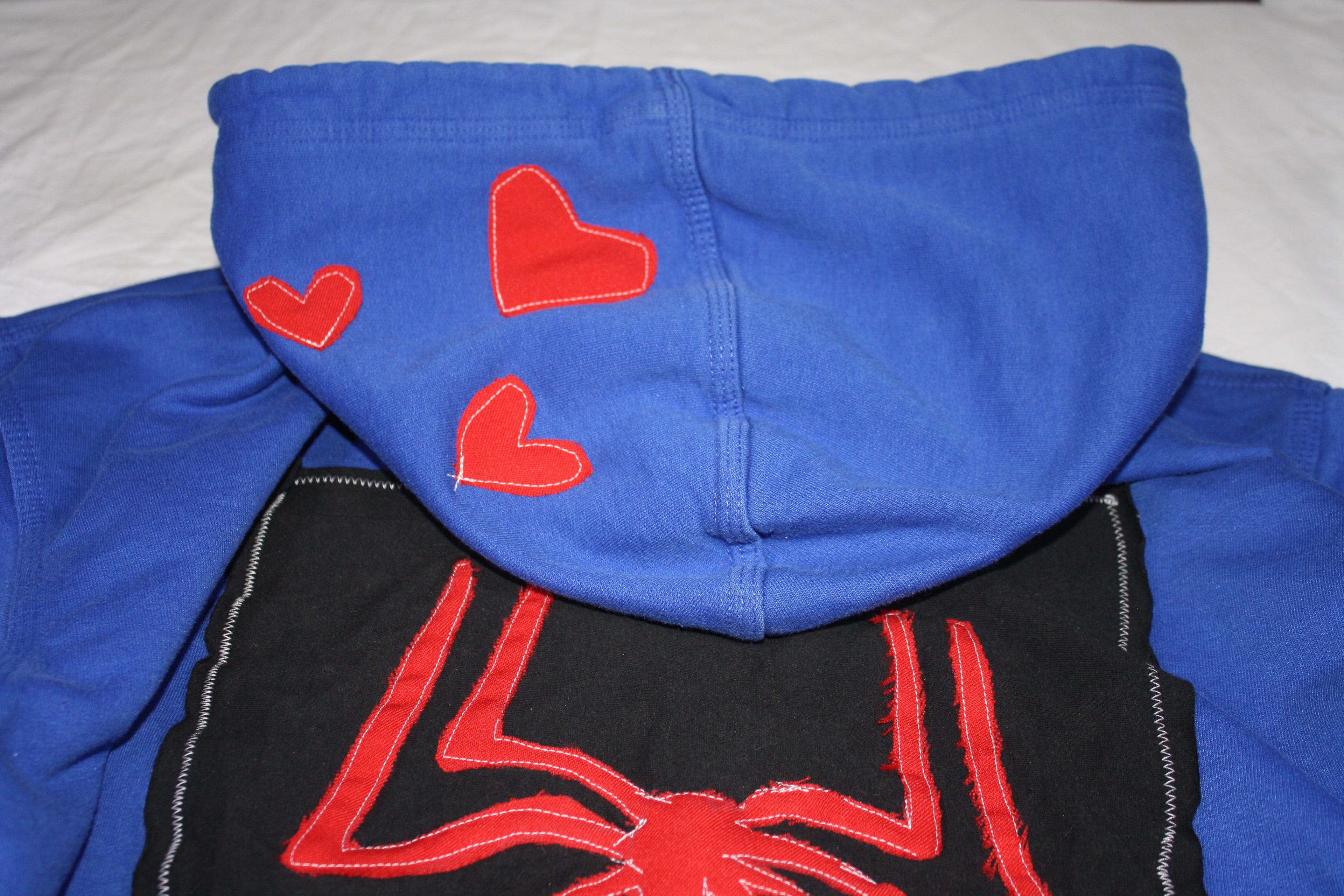"OK Spider" Custom Blue Hoodie